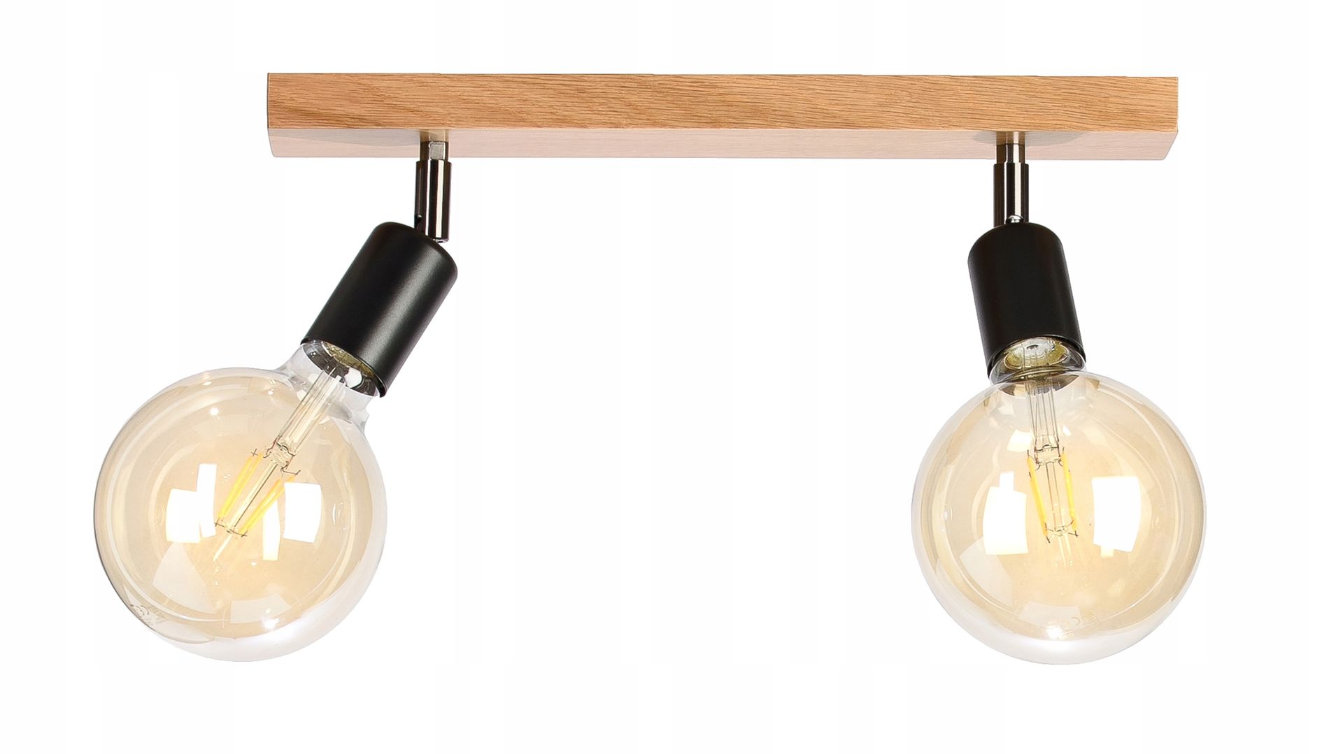 Lampa drewniana sufitowa loft listwa podwójna Dąb do salonu kuchni Stylowa