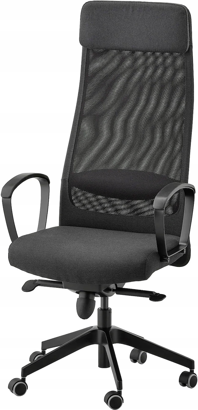 Ikea Markus Fotel obrotowy Ikea odcienie szarości