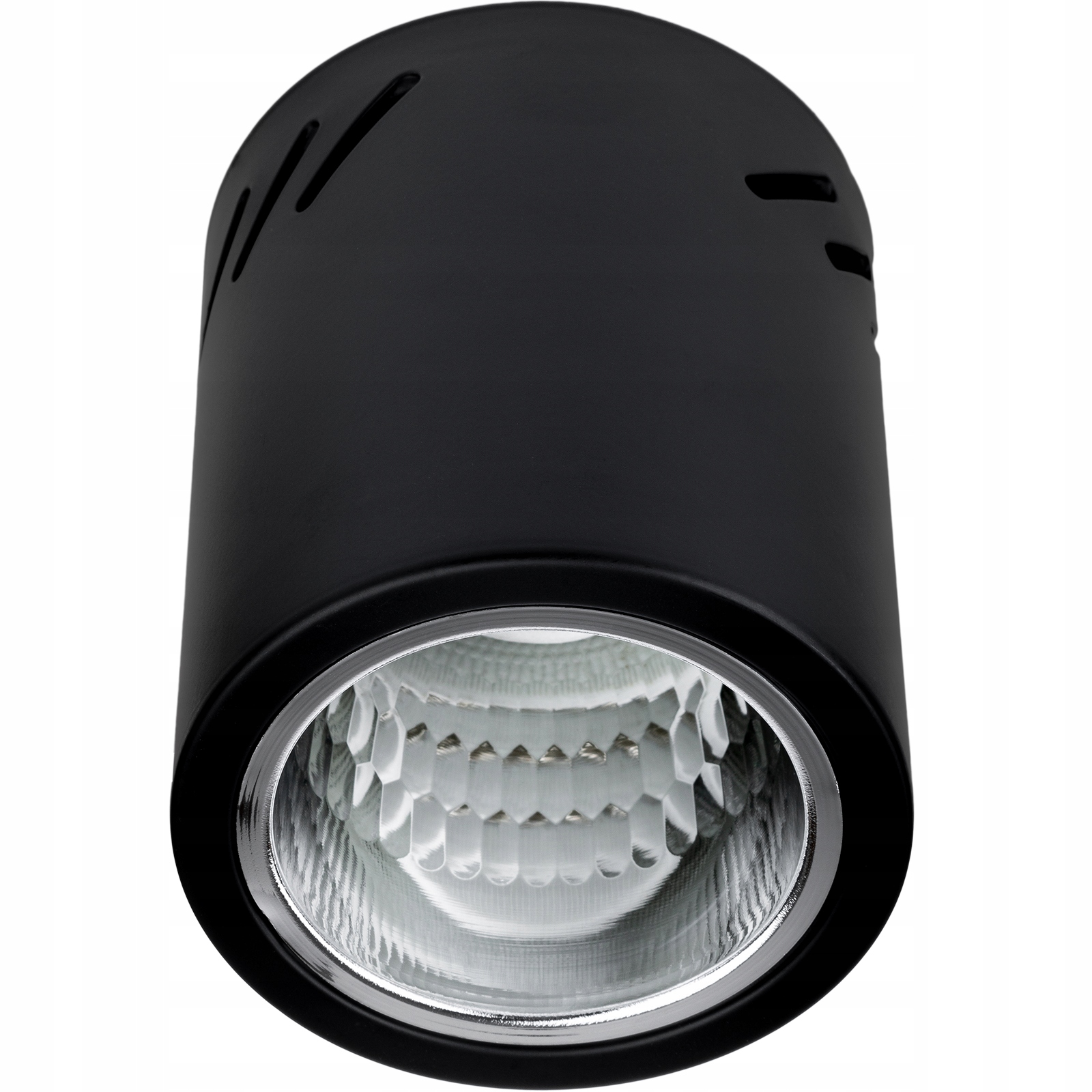 Oprawa Natynkowa Lampa Sufitowa Spot Duża Tuba Led E27 Czarna Okrągła 12cm