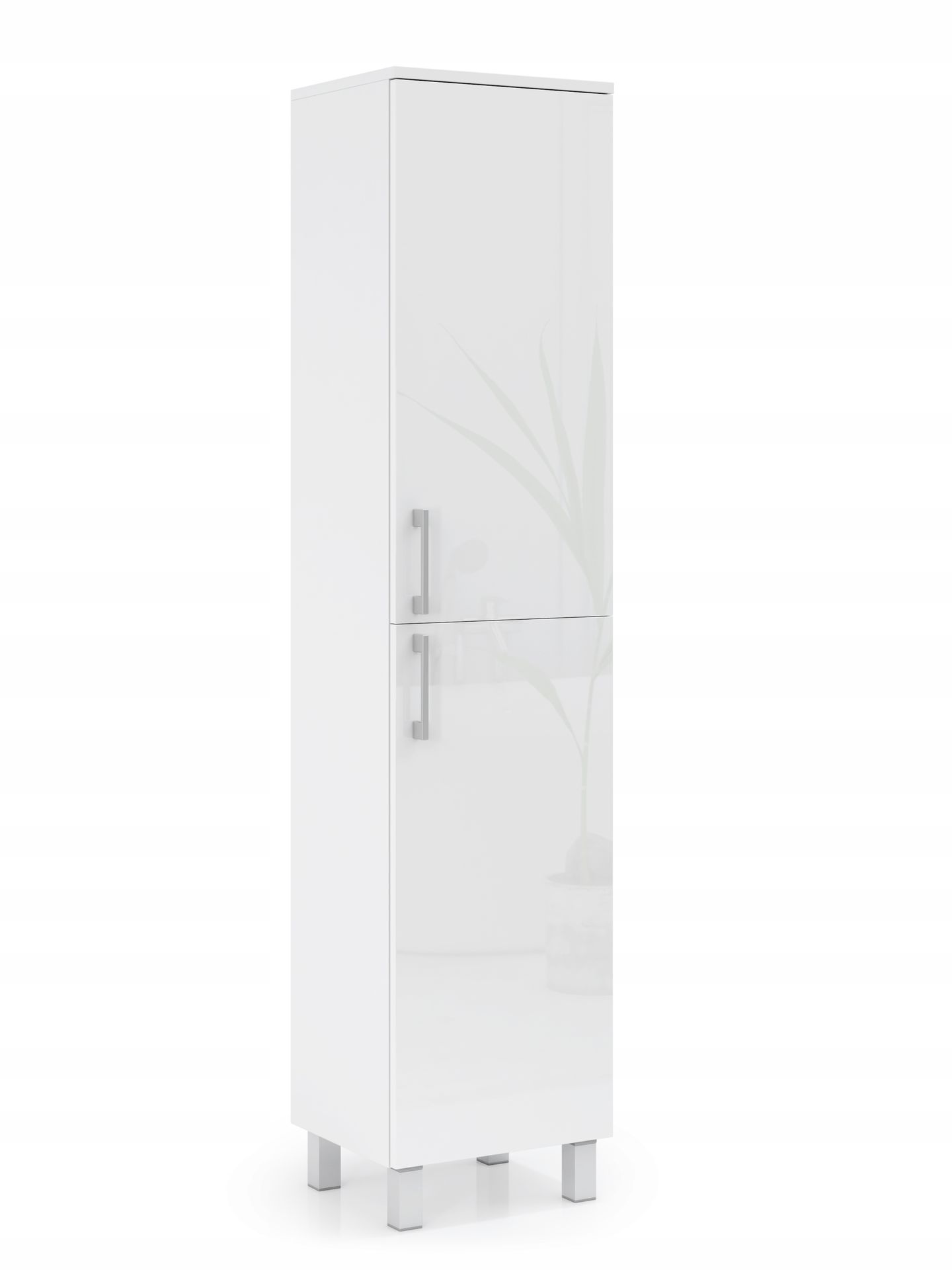 Słupek Łazienkowy Wysoki 40CM Biały Połysk Akryl