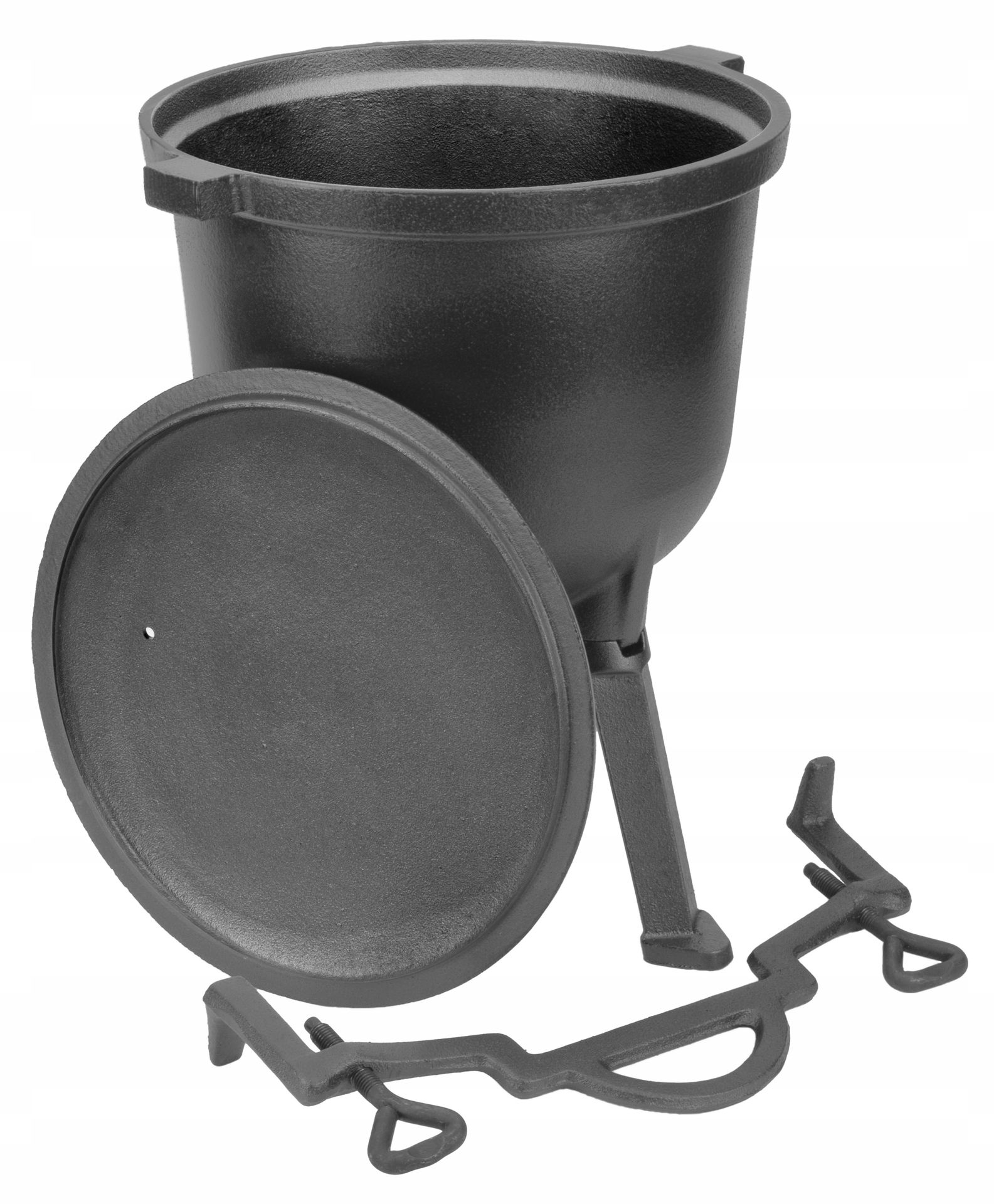 Kociołek myśliwski żeliwny 4L Garnek węgierski na ognisko grill pieczonki