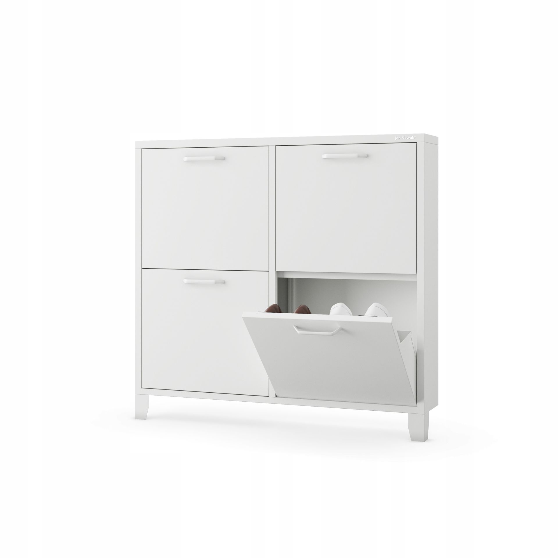Jan Nowak Szafka Metalowa Wąska Na Buty Loft 4 Komory Shirley: Biała