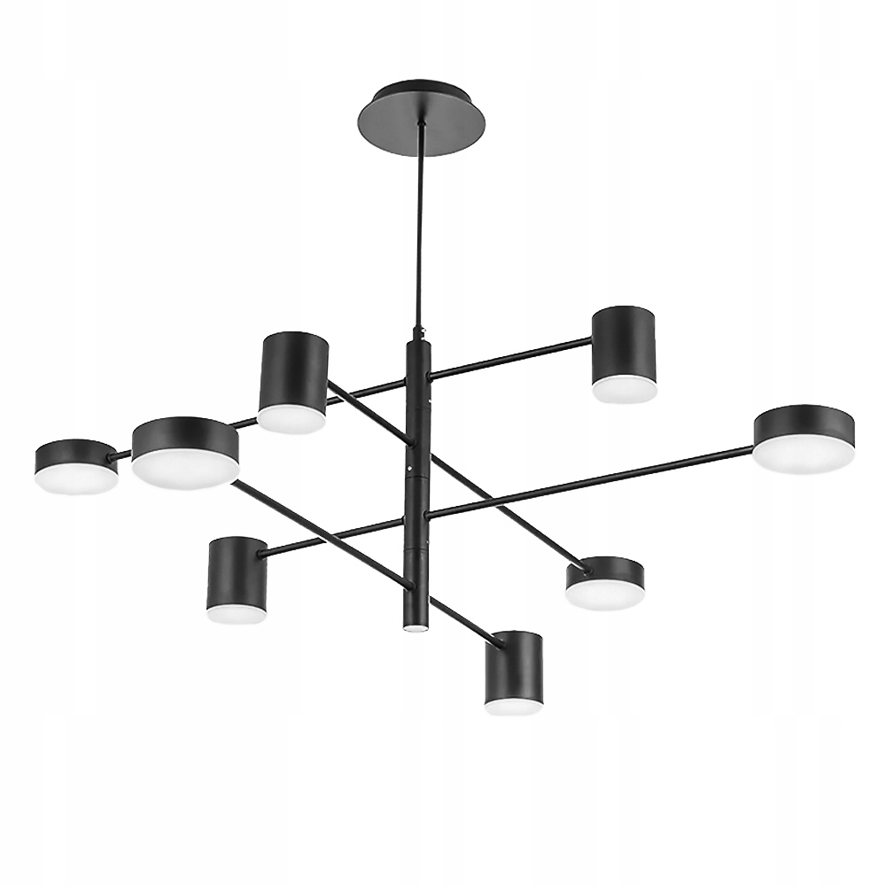Lampa Sufitowa Nowoczesna Czarna 6-RAMIENNA Led