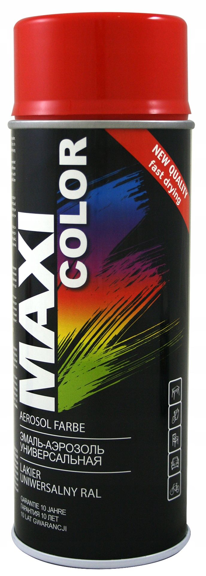 Maxi Color Spray Farba Lakier do metalu plastiku Ral 2002 pomarańczowy