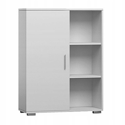 Szafka stojąca komoda 6 Półek Biały Biała 80 CM