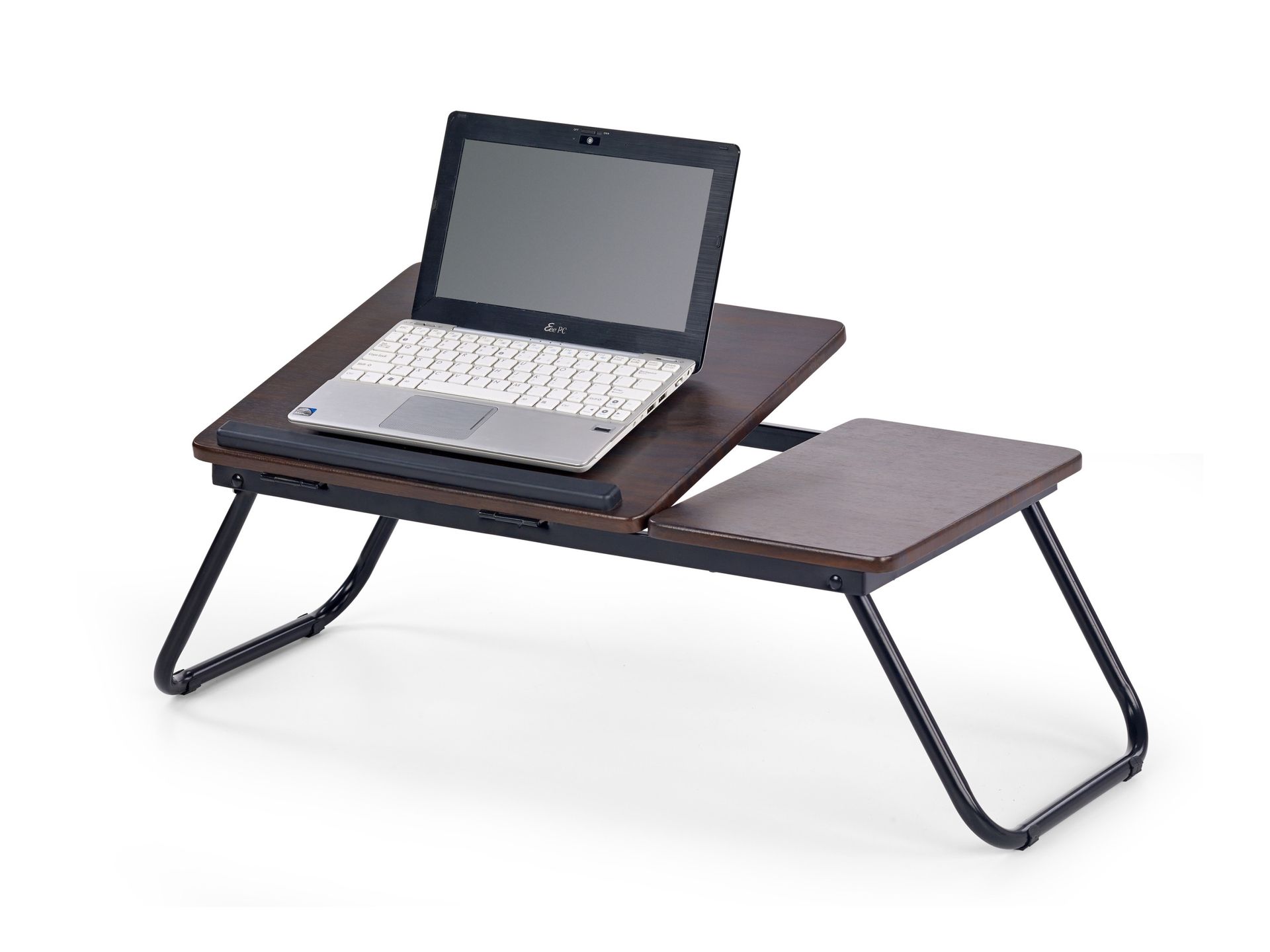 Stolik Na Laptopa Ciemny Orzech Stal Malowana
