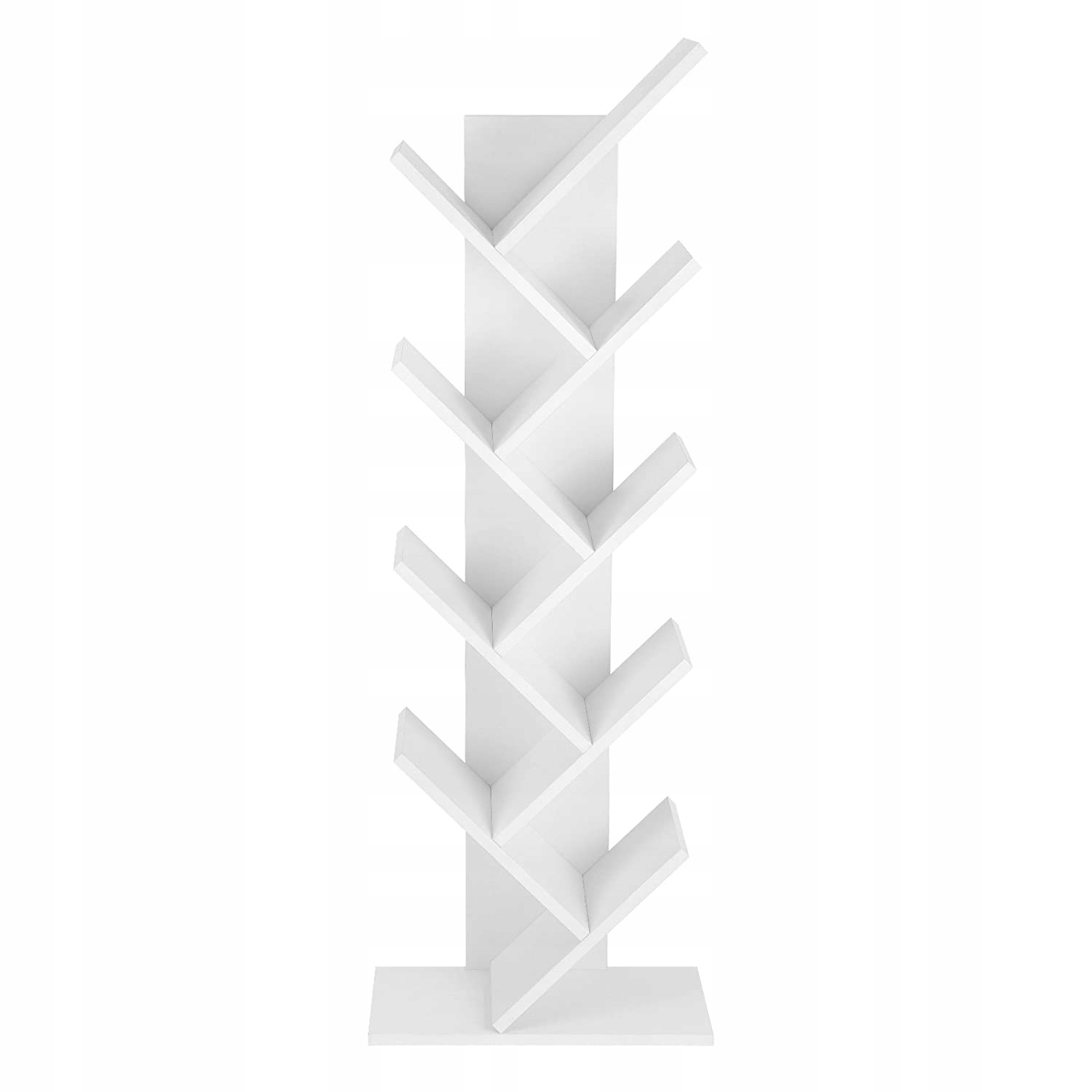 Geometryczny Regał Półka na Książki Biały