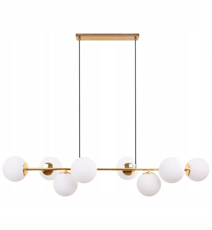Lampa Wisząca Złota Białe Kule Nowoczesna Nad Stół Siena Light Home