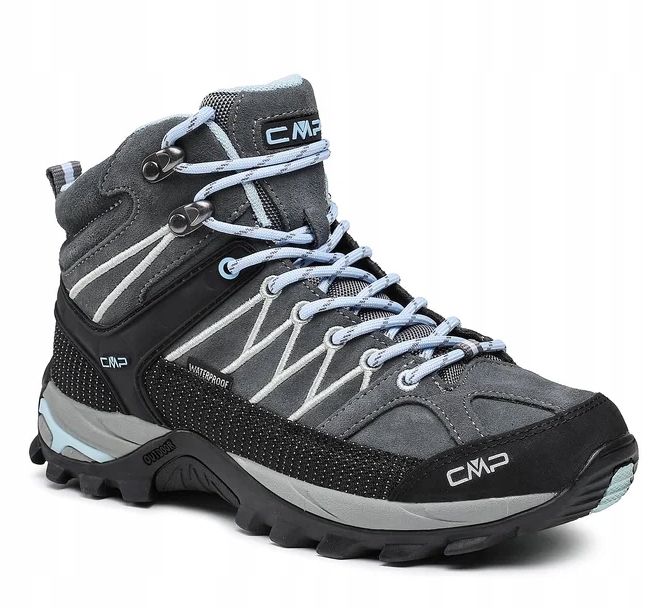 Cmp Buty Trekkingowe Damskie Szare Sznurowane Ze Skórą 36 3G3G1*