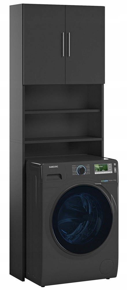 Regał Łazienkowy nad Pralkę Ariel Czarny Mat