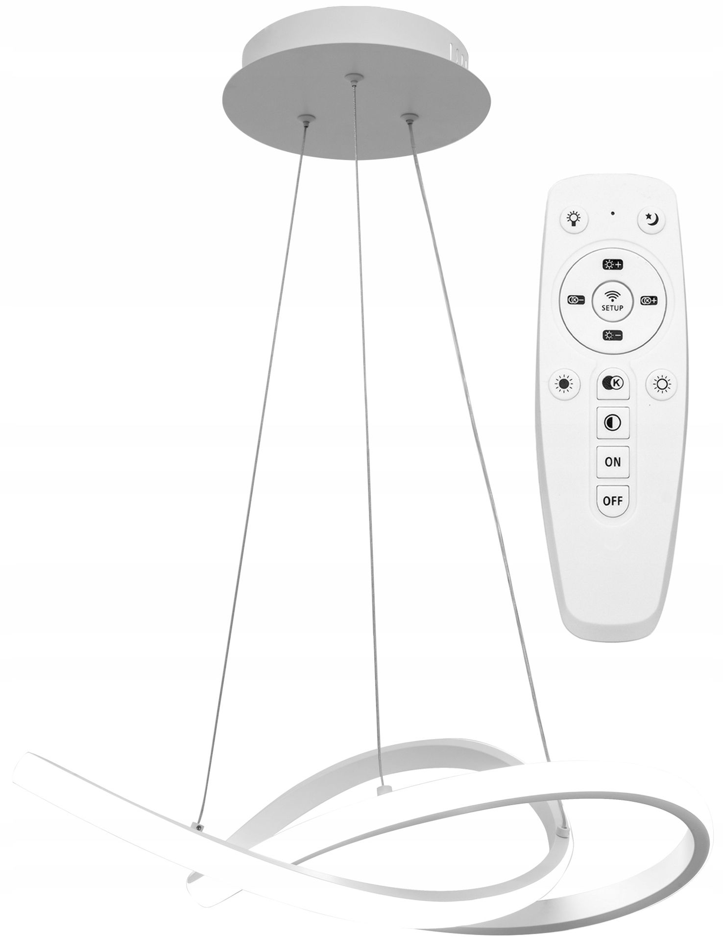 Lampa Sufitowa Wisząca Ring Nowoczesna Led Pilot