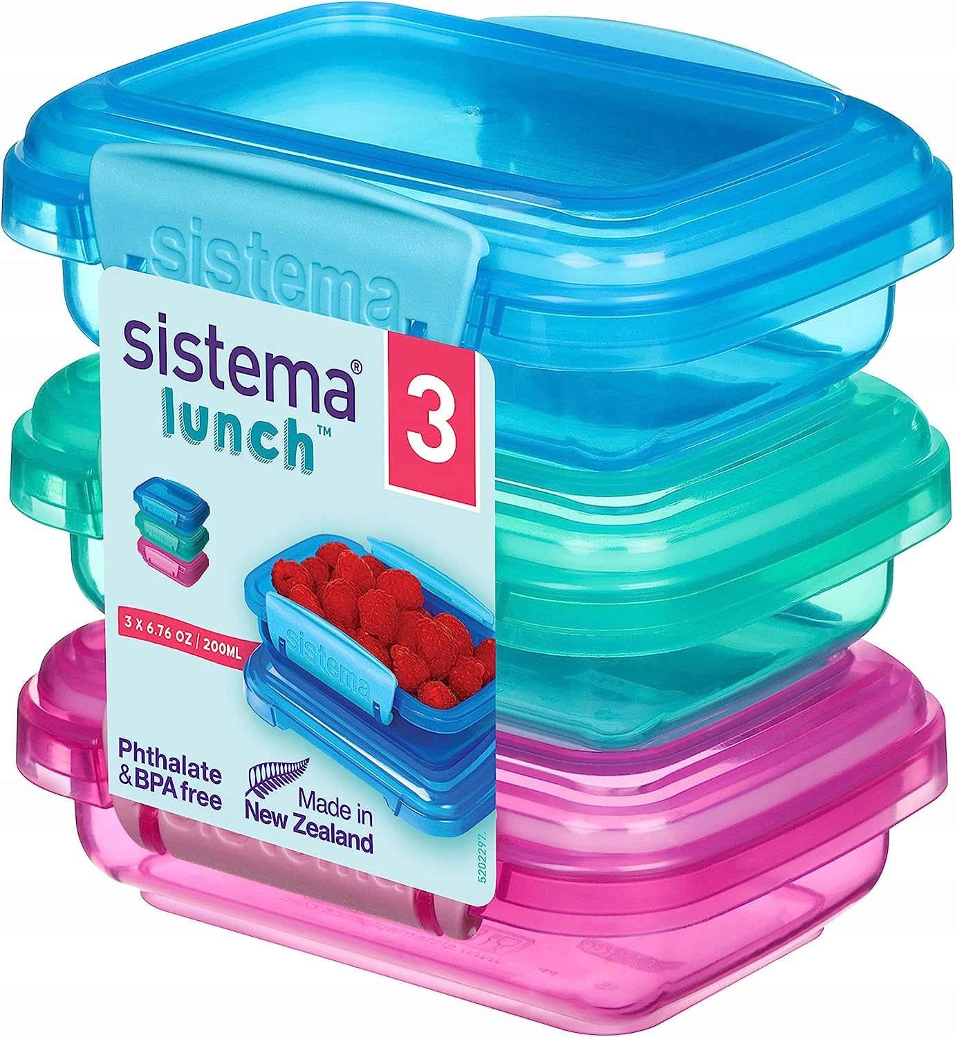 Pojemnik na Żywność Sistema Lunch 3szt 200ml