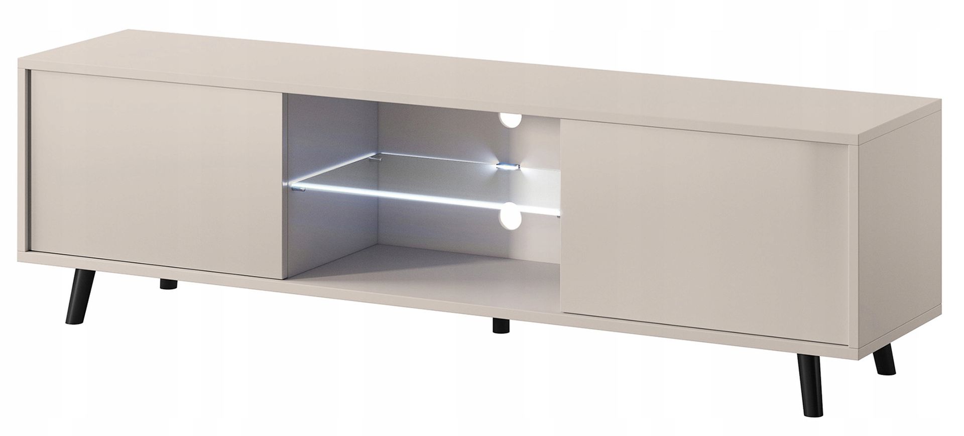 Szafka Rtv Lefyr 140 cm Szary beż