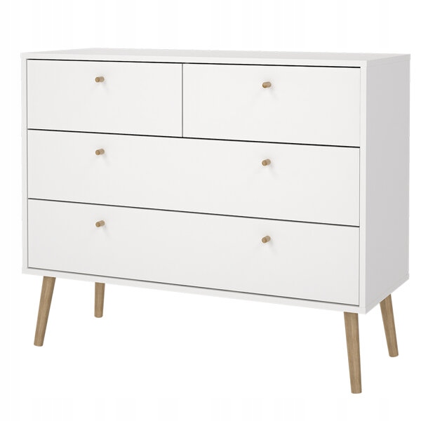 Komoda biała matowa 4 Szuflady 99 x 82 x 39 cm Bodo