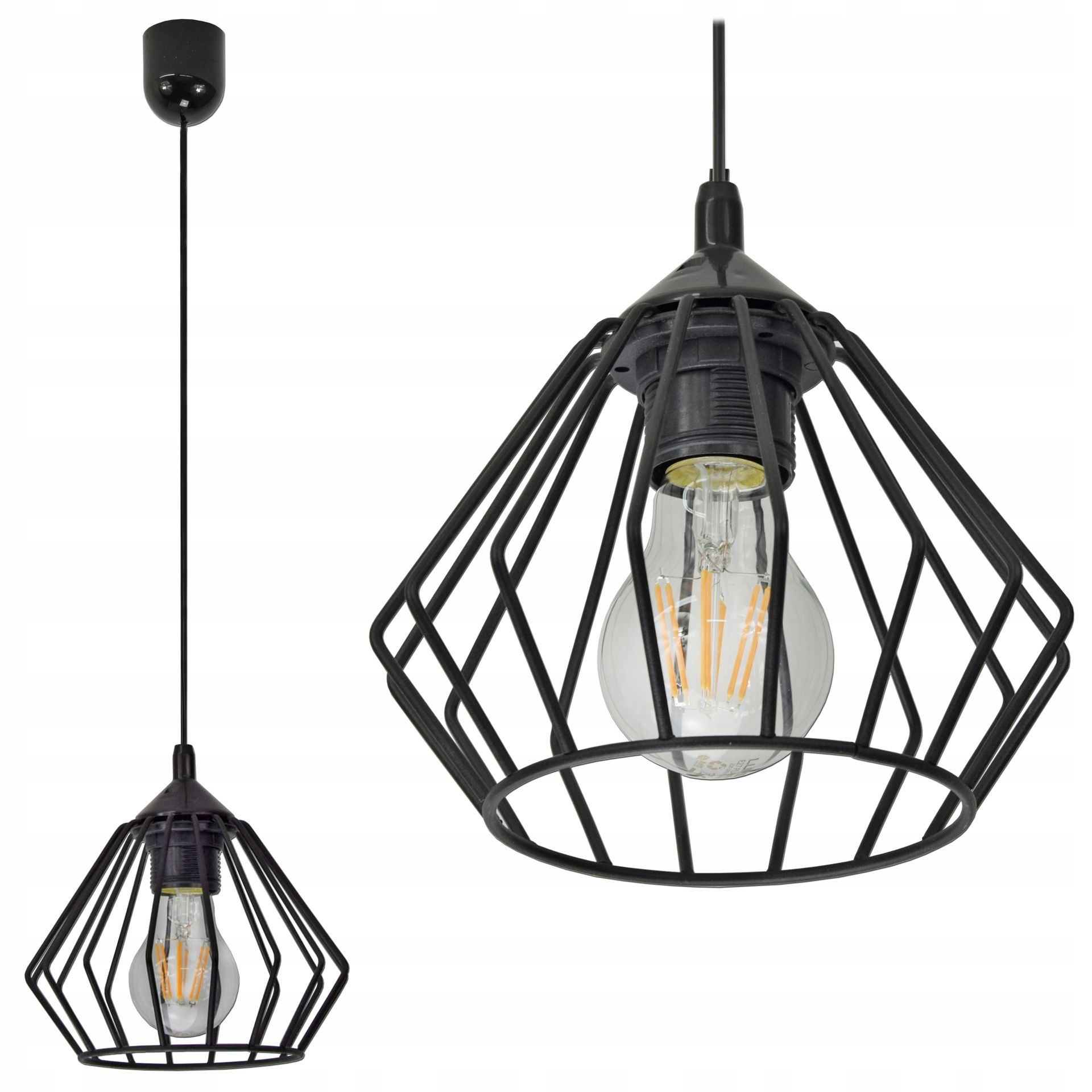 Lampa sufitowa wisząca Diament Loft Retro