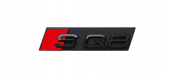 Emblemat Znaczek Logo Przód Audi SQ8 Czarny Oryginał Od Aso