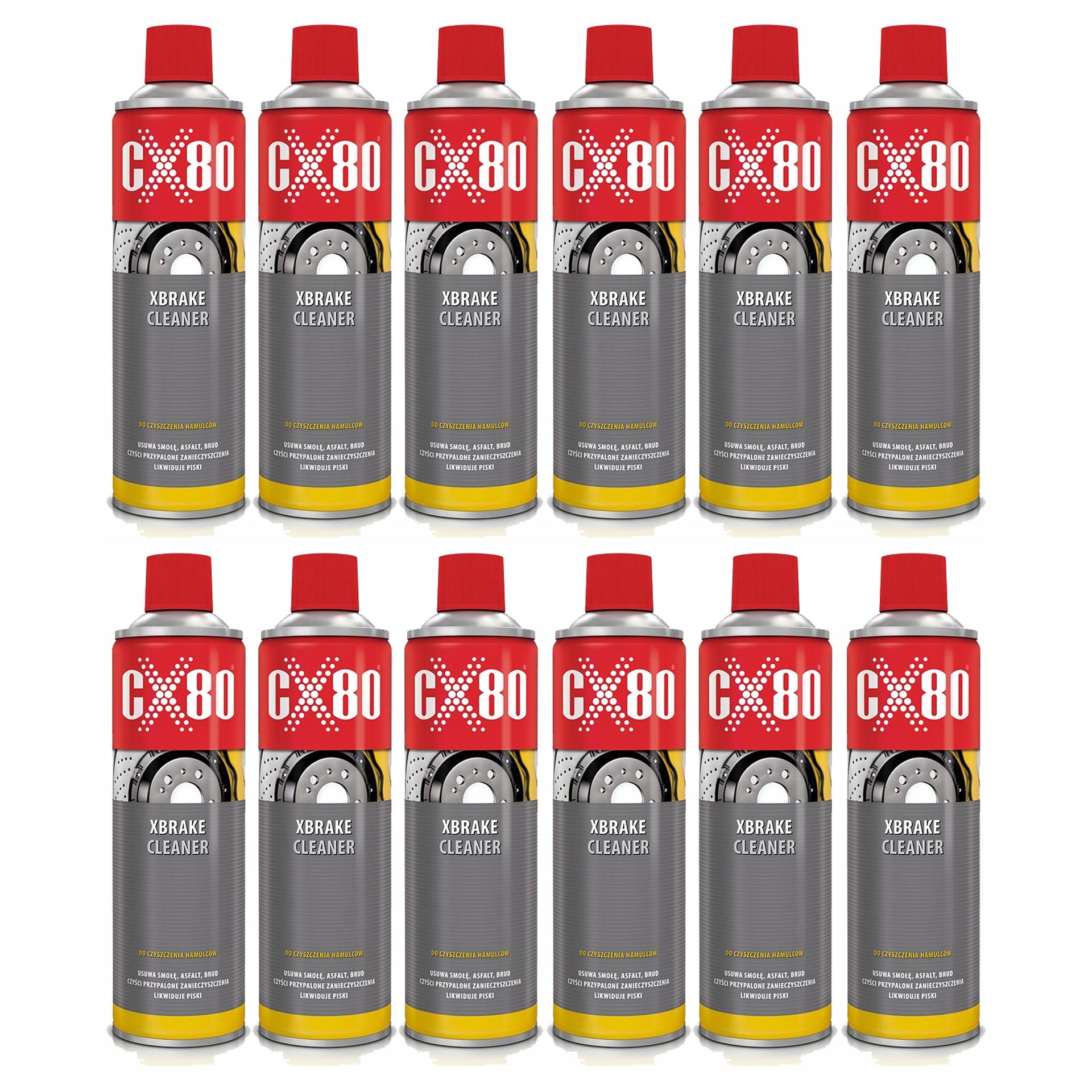 CX80 Odtłuszczacz Zmywacz Do Hamulców 12x 600ml