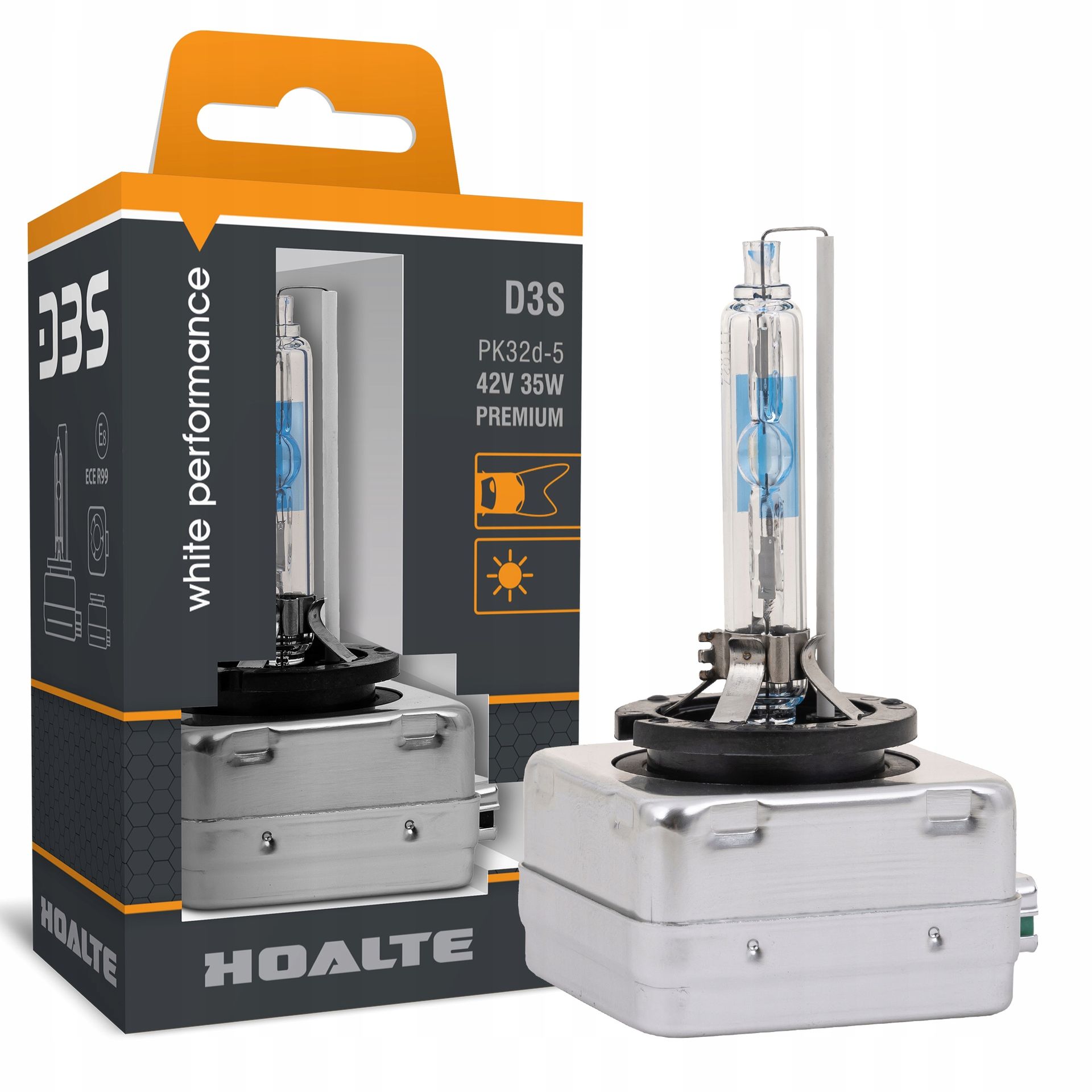 Xenon Żarnik Palnik Ksenon Hoalte Premium White Performance 5800K +100% D3S