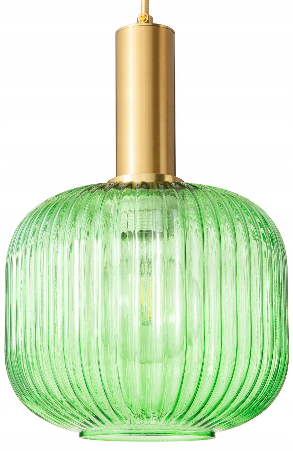 Lampa wisząca szklana Moderna złota zielona