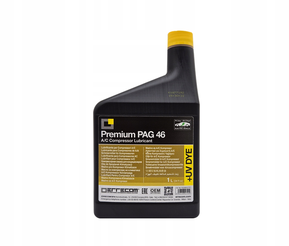 Olej Do Klimatyzacji Premium PAG46 Uv Barwnik Errecom 1L ND8