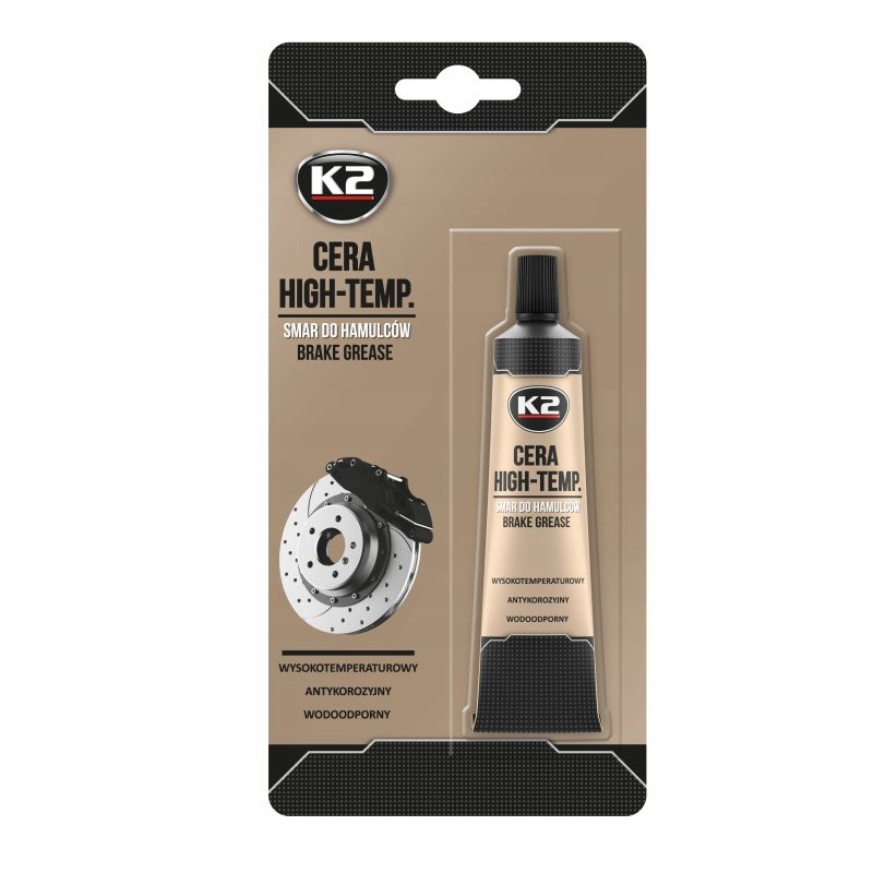 Smar do hamulców tłoczków cylinderków prowadnic K2 Cera High-temp (18ml)