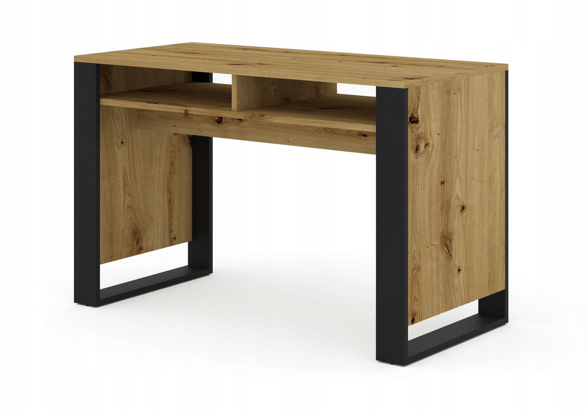 Biurko Mondi 120x55x75 cm dąb artisan czarny