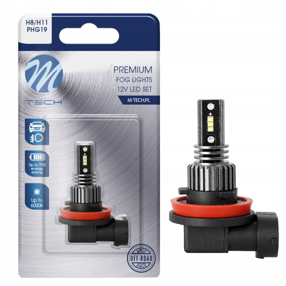 H11 Żarówka Led 12V PHG19 Biała 6000K