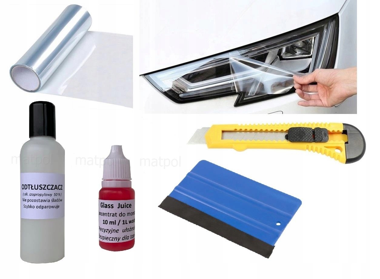 Folia Ochronna Bezbarwna do Lamp 2 metry +zestaw