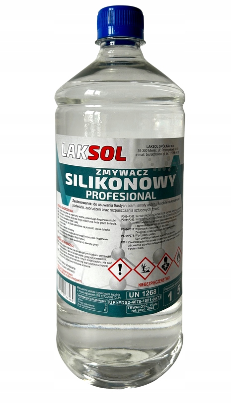 Zmywacz Silikonowy 1L Do Silikonu Czysty