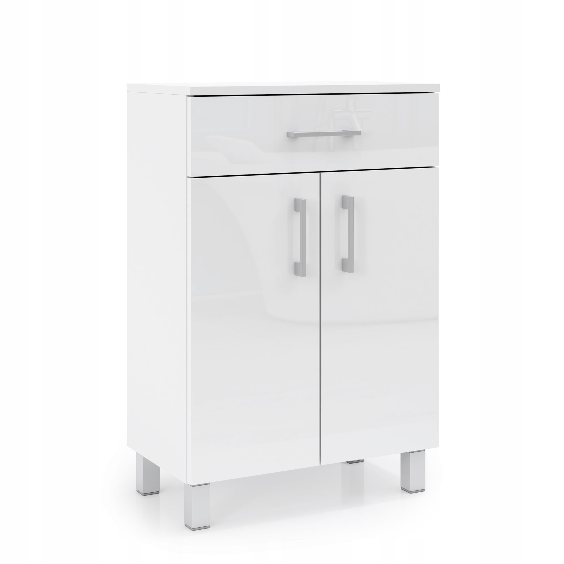 Słupek Łazienkowy Stojący 60CM Biały Połysk Akryl