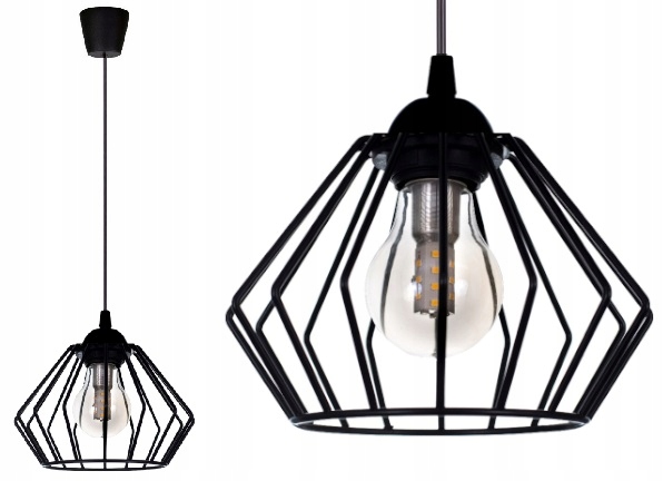 Lampa Wisząca Sufitowa Żyrandol Brylant Loft Drut