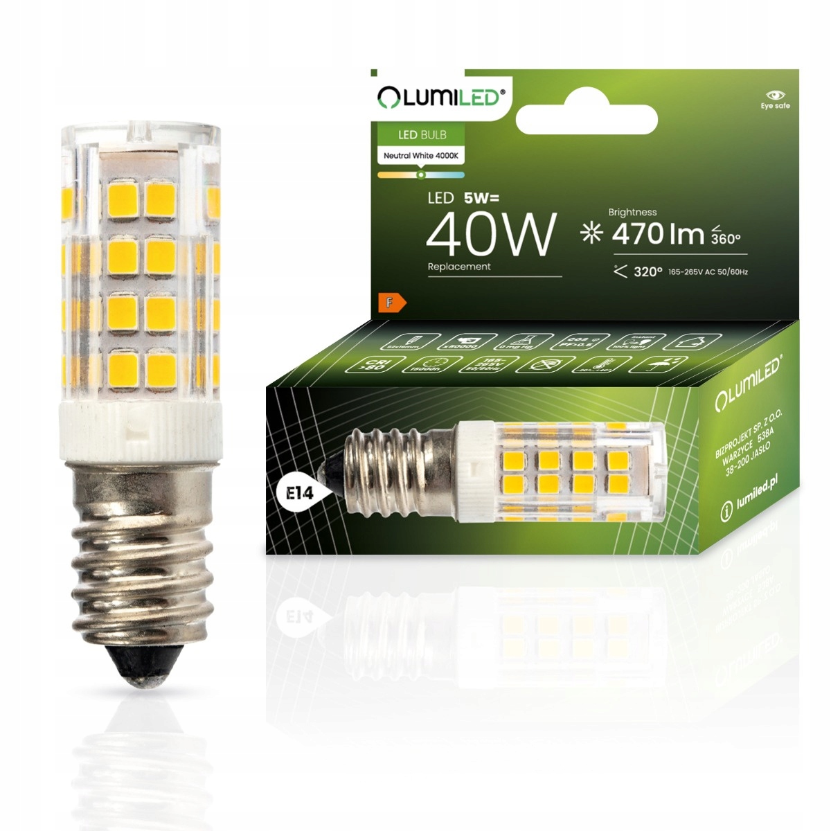 Lumiled Zar Tablicowa T25 5W E14 4000K 470LM