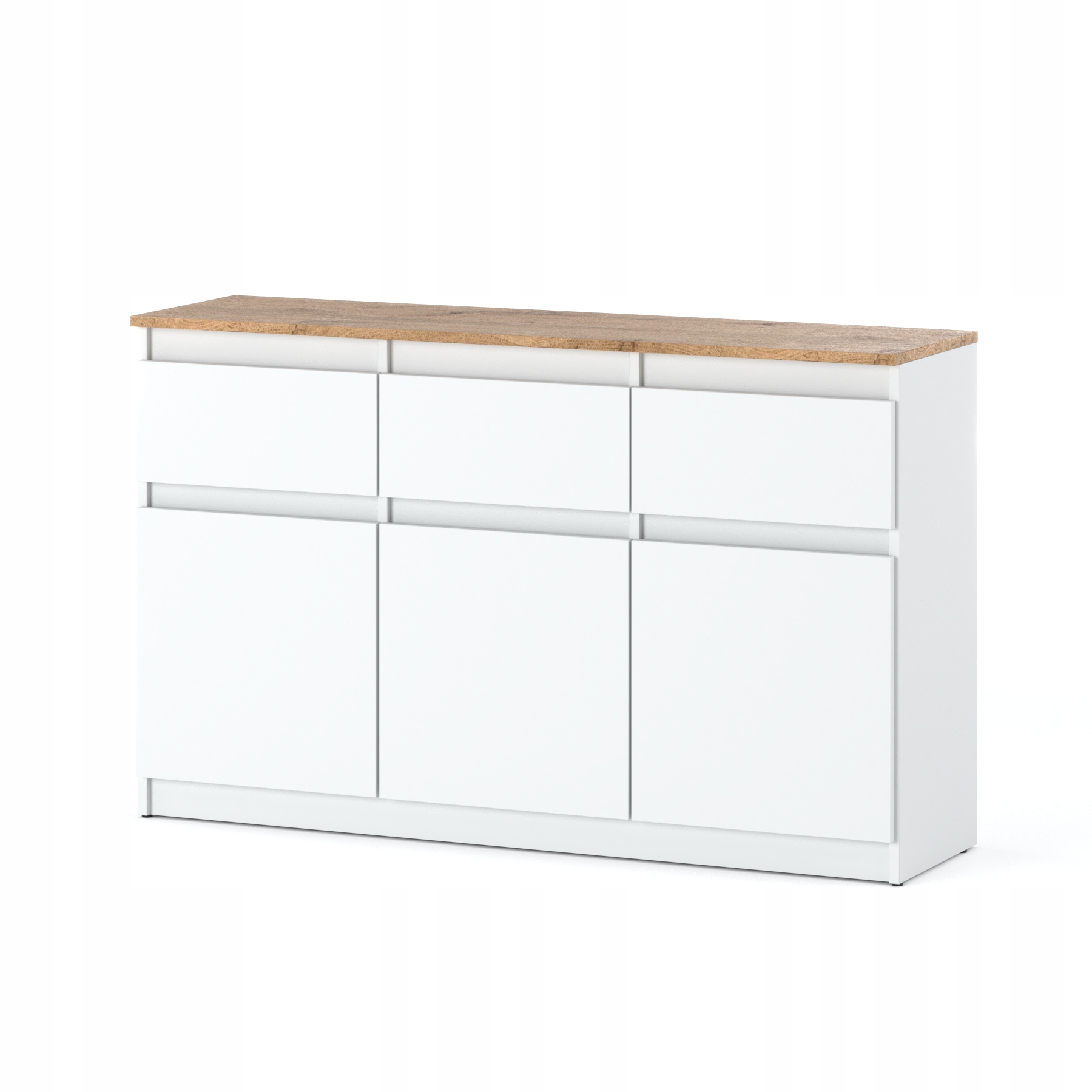Komoda Lux z szufladami Biala Szafka Nowoczesna 120cm Rtv do Salonu