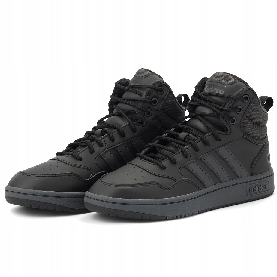 Buty męskie wysokie adidas Hoops Mid GW6421 czarne 44