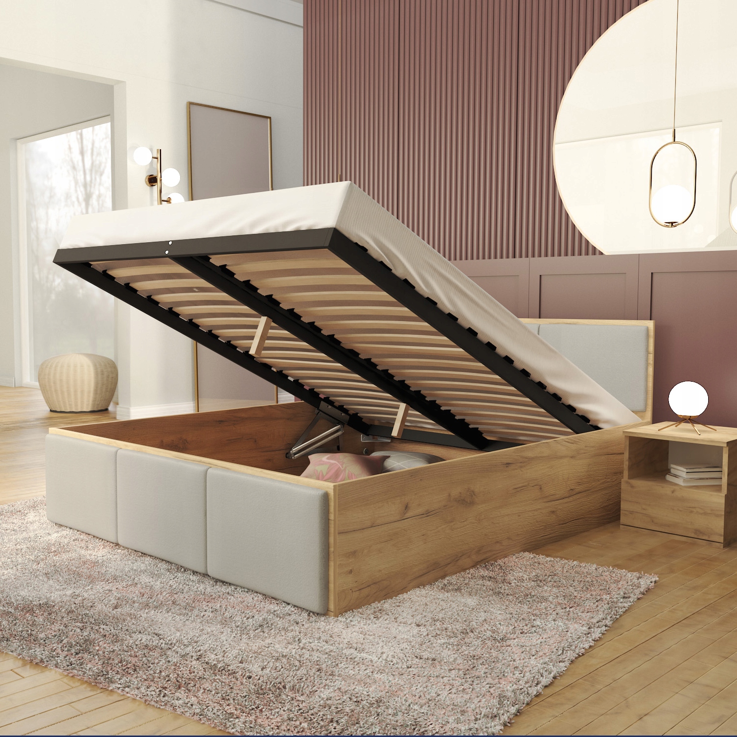 Łóżko tapicerowane 120x200 materac Panama Td