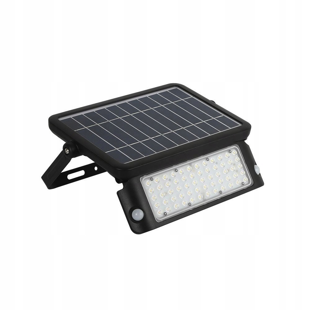 Projektor Solarny V-tac 10W Led Czarny Czujnk Ruchu IP65 VT-787-10 4000K 11