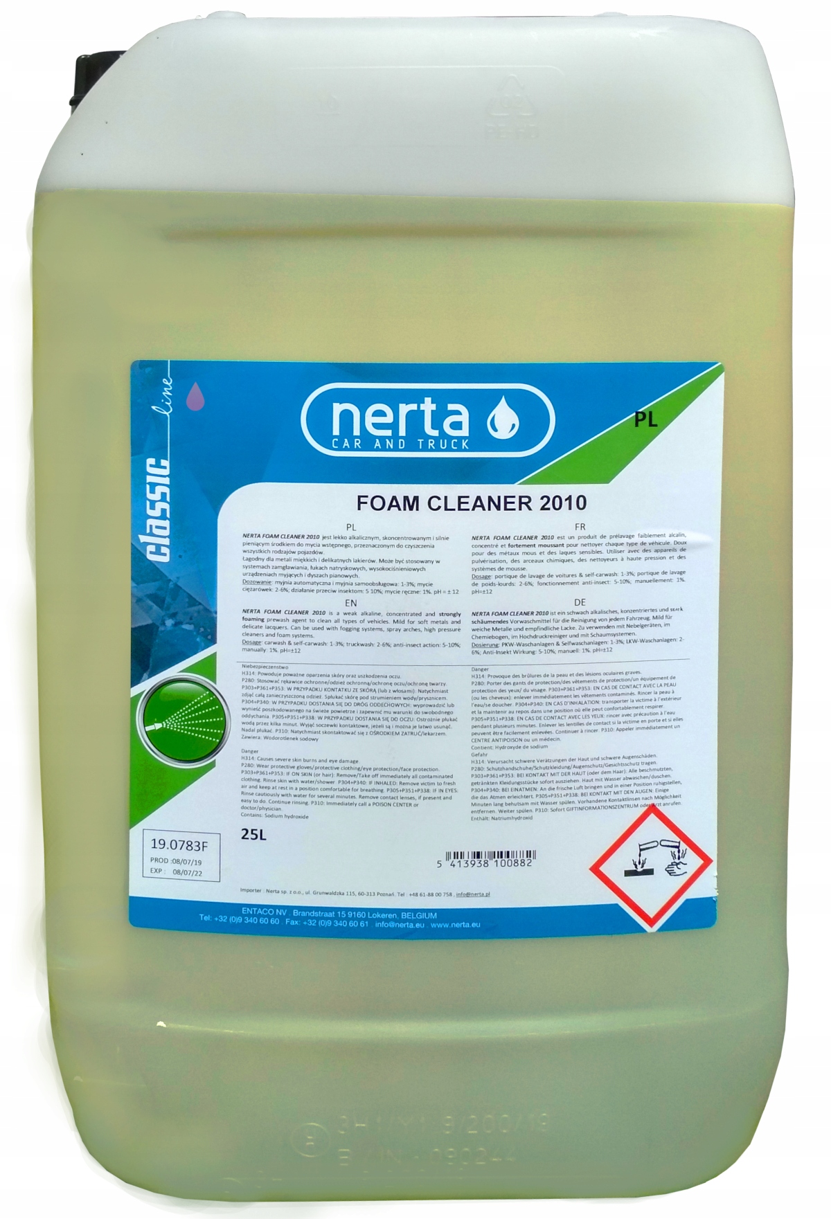 Nerta Foam Cleaner 2010 mycie wstępne myjnie