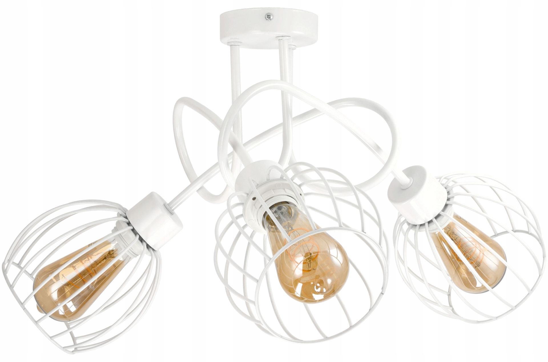 Lampa Sufitowa Plafon Żyrandol Loft Kula Druciana