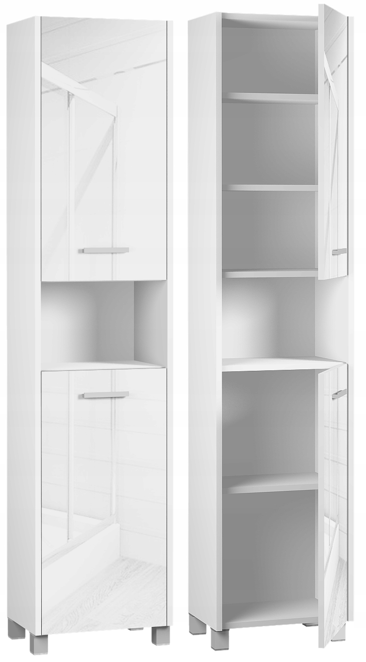 Słupek Łazienkowy Biały Połysk Akwa 40 Dk-dk