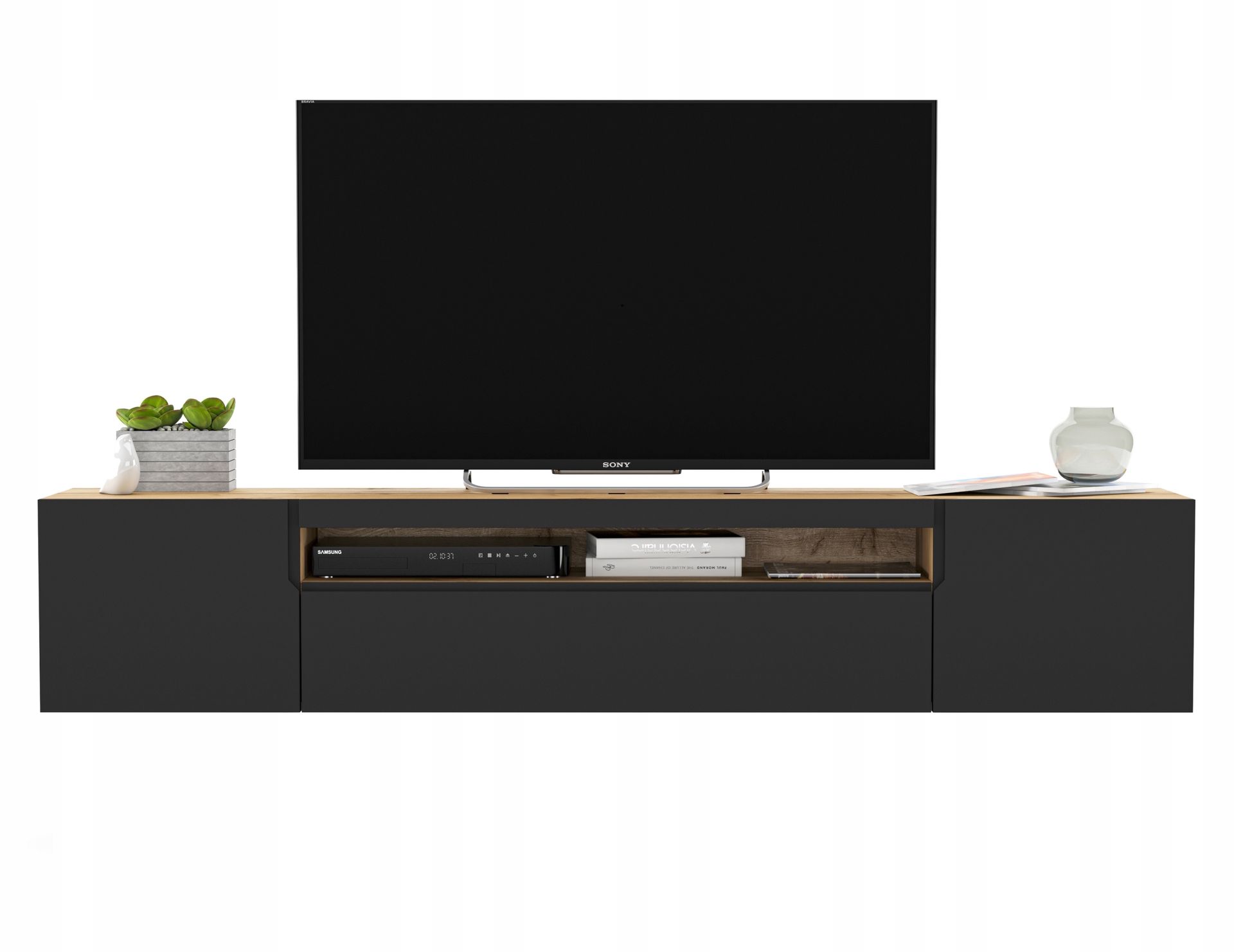 Szafka Rtv wisząca Doze 200 cm dąb artisan
