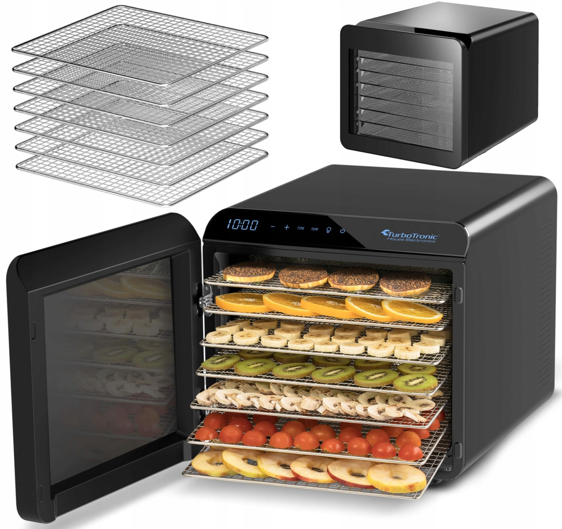 Suszarka Spożywcza Do Grzybów Warzyw Owoców Dehydrator 600W 7 Poziomów