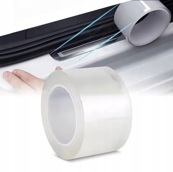 Ochronna gruba folia Ppf samoprzylepna na progi, drzwi, klamki 3cm x 5m