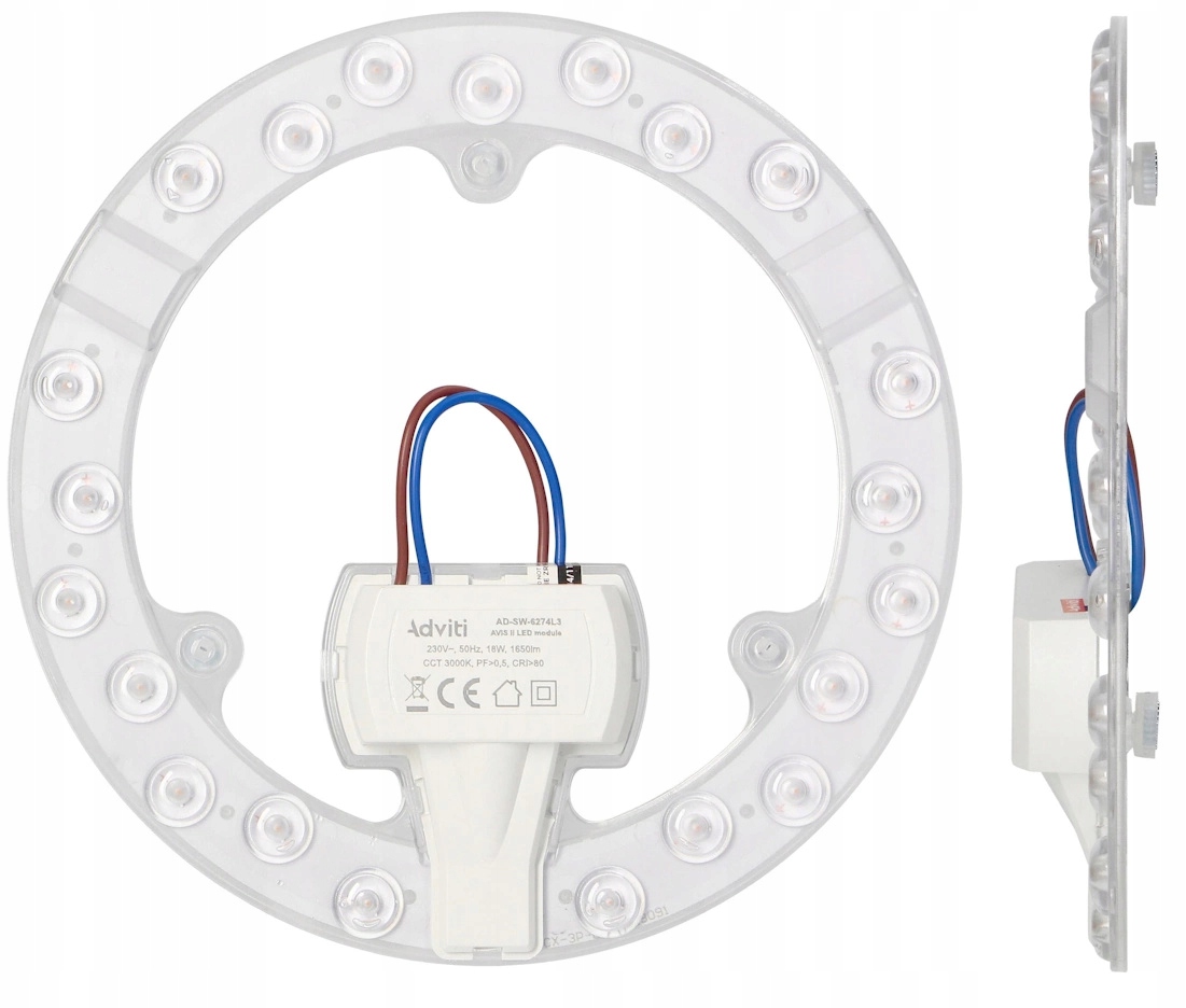Adviti Moduł Żarówka Led Panel Świetlny 18W 1650lm 3000K Avis II Ciepła