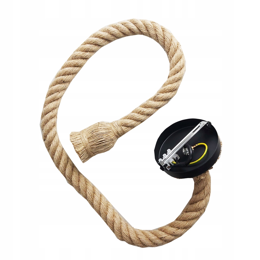 Lampa oprawa sznur jutowy konopny 1xE27 loft 1m