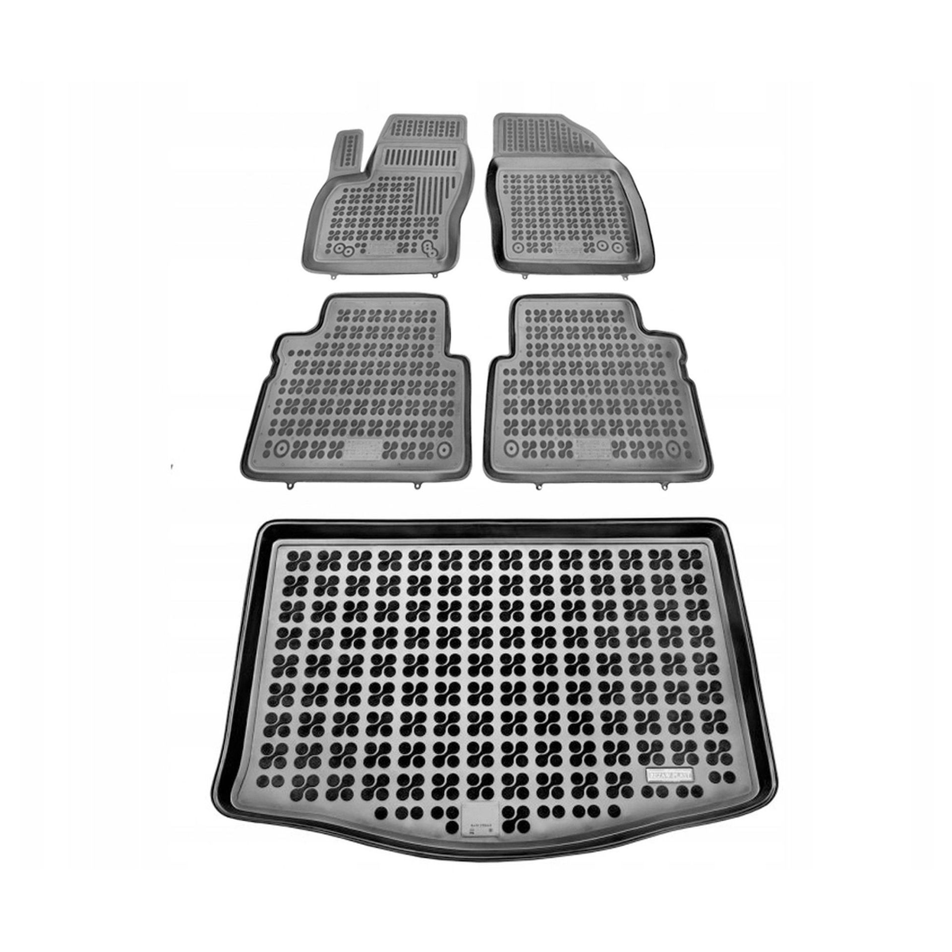 Gumowy zestaw dywaniki i mata Ford C-Max I 2010-2010 z kołem dojazdowym (ni