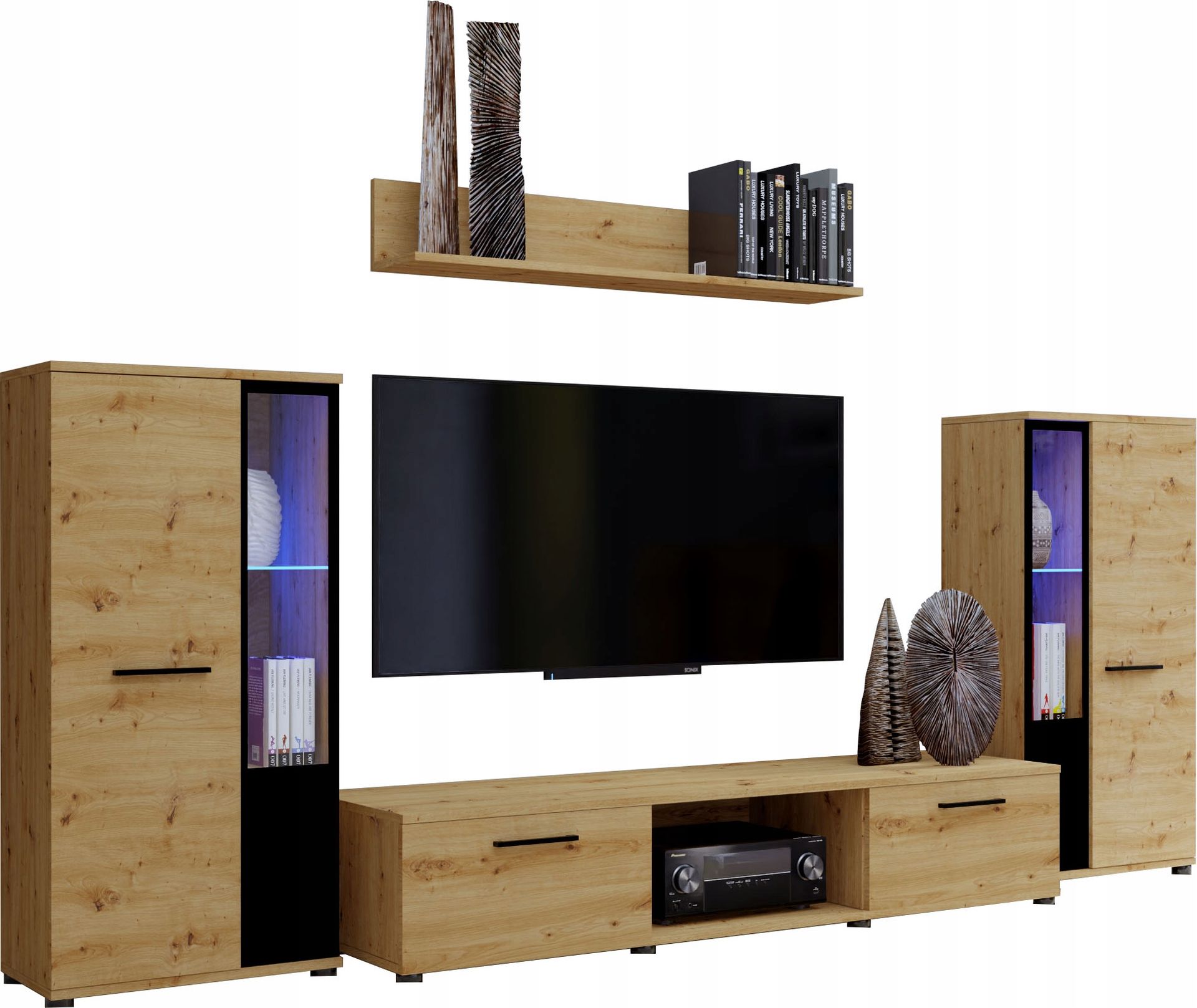 Meblościanka Cube Dąb Artisan meble pokojowe