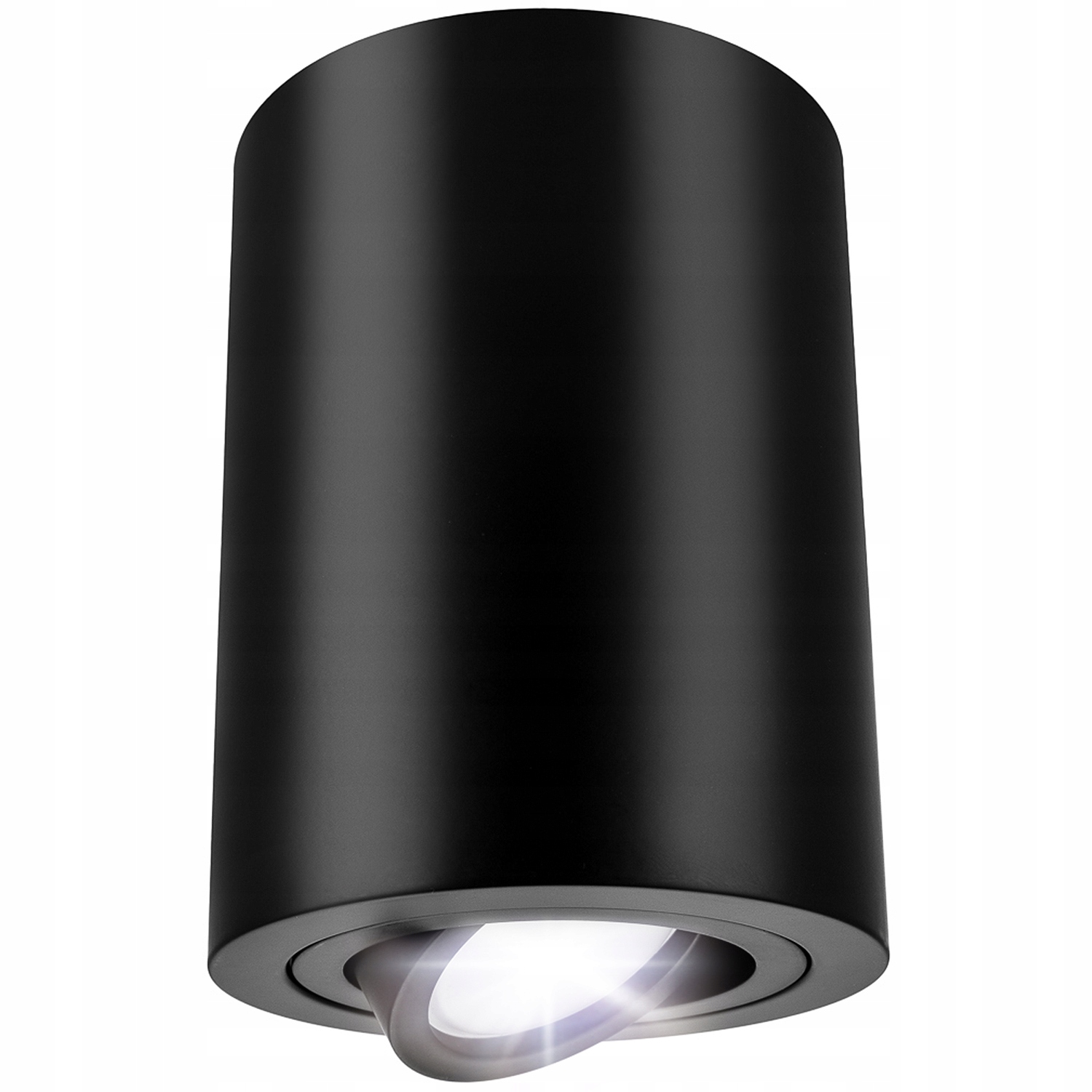 Oprawa Natynkowa Halogenowa Spot Tuba Led GU10 Duża czarna Ruchoma