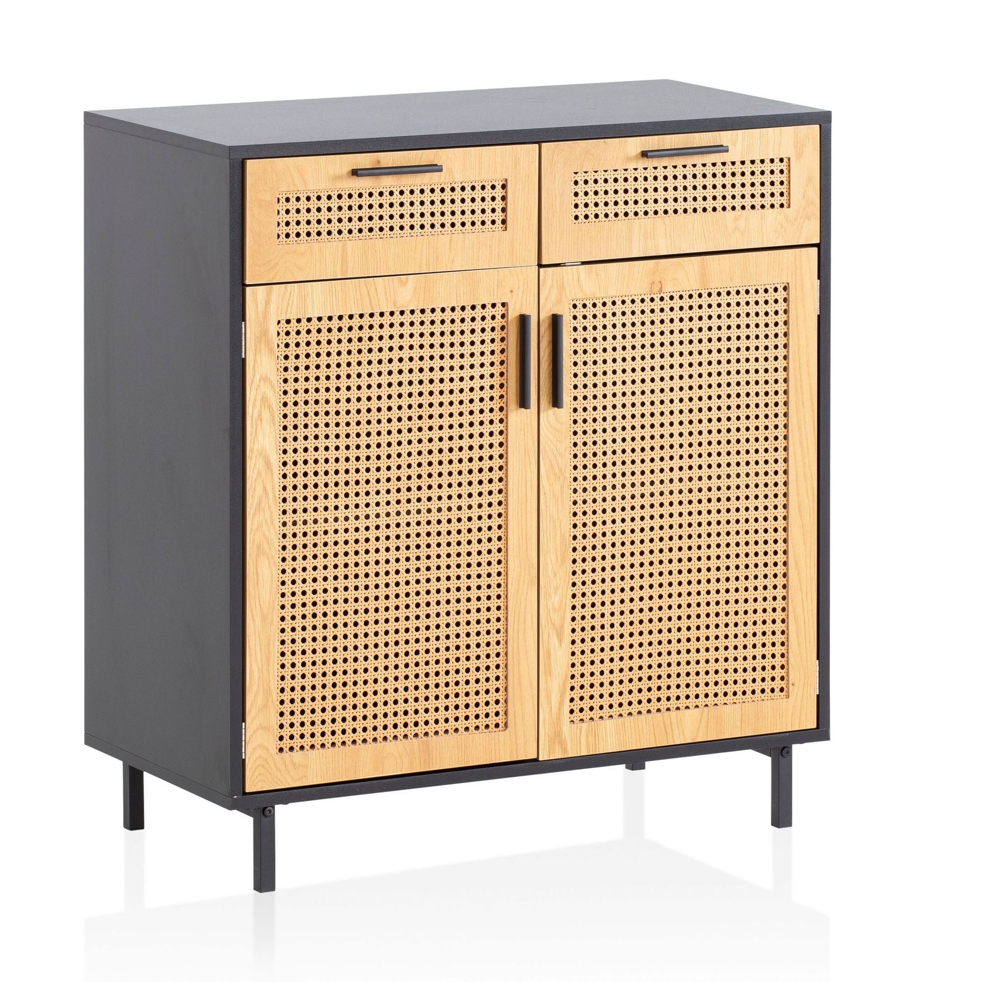 Kredens kredens 80 cm czarna komoda z