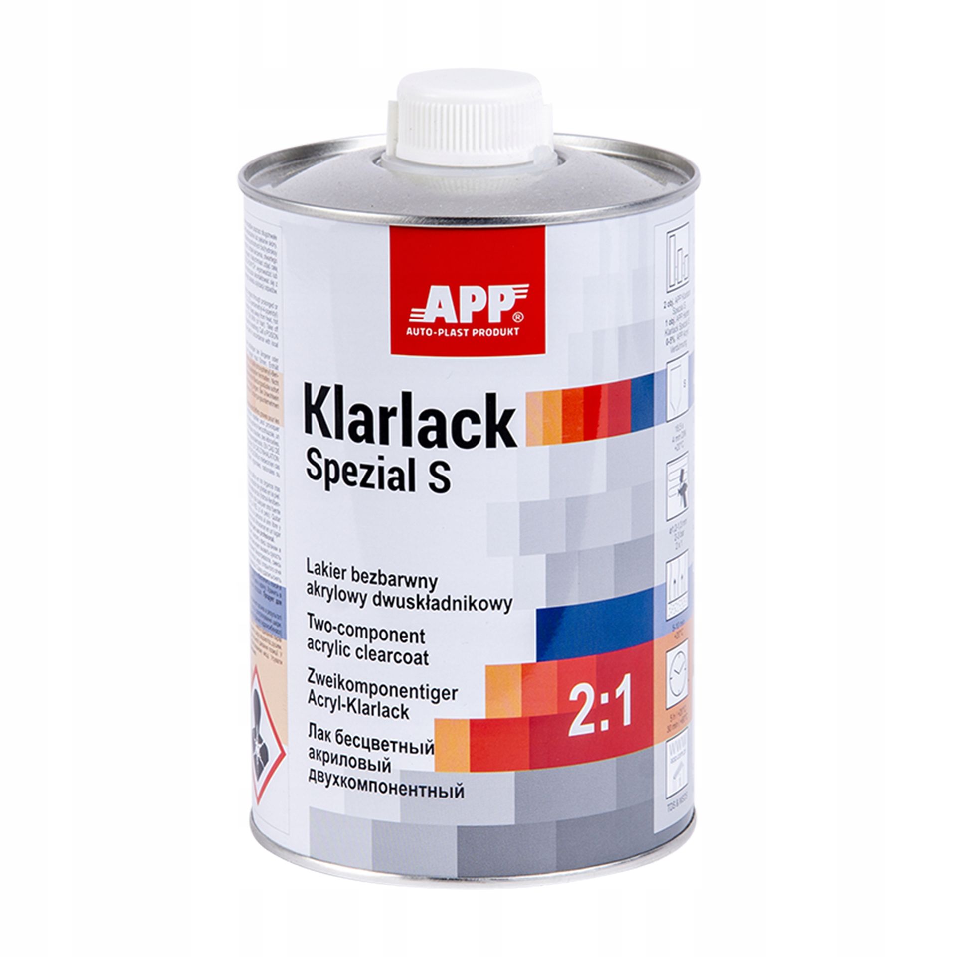 Lakier bezbarwny samochodowy App Klarlack Spezial S 1L