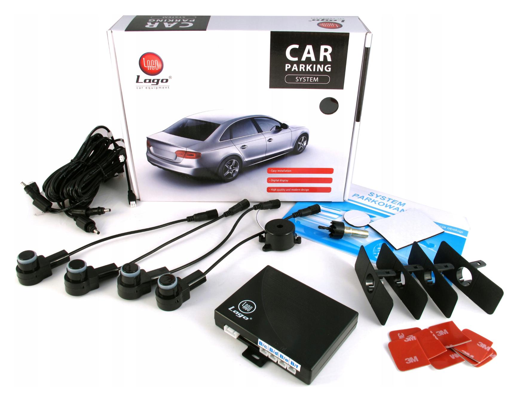 Czujniki parkowania cofania Tył Buzzer 16,5mm Oem Czarne Srebrne Lago